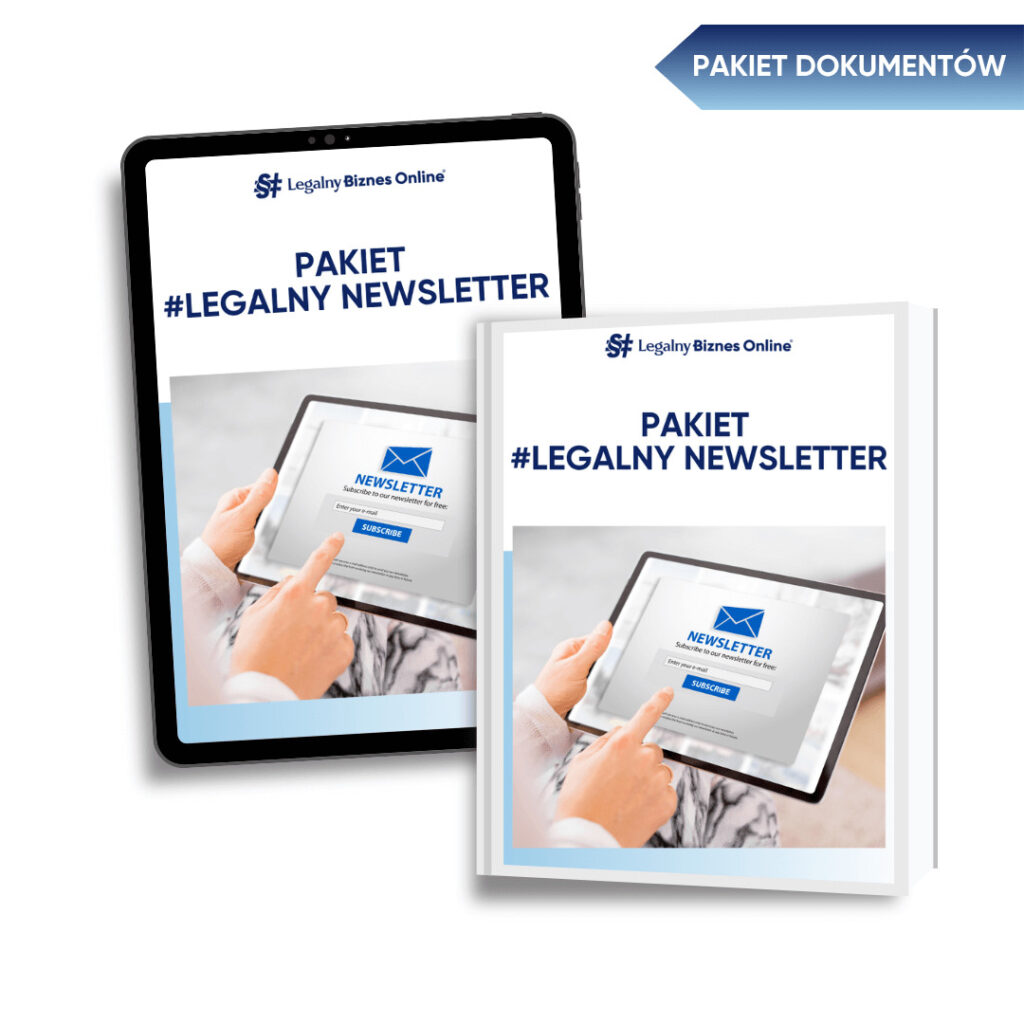 Mockup produktu - Pakiet Legalny Newsletter - sklep prawny