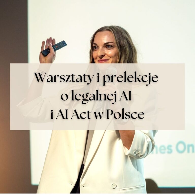 Ilona Przetacznik – prelekcje o legalnej AI i AI Act w Polsce