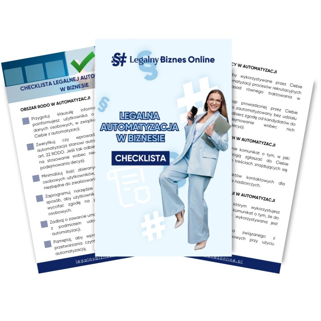Mockup checklista Legalnej Automatyzacji